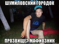 шумиловский городок прозвище? мафиозник