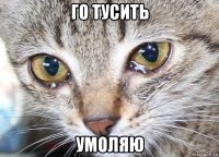 го тусить умоляю