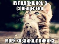 ну подпишись в сообщество моей хозяйки. плииииз
