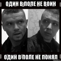 один в поле не воин один в поле не понял