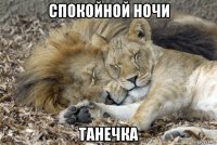 спокойной ночи танечка