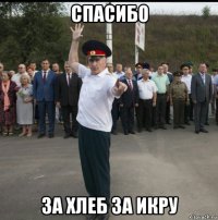 спасибо за хлеб за икру
