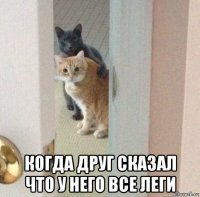 когда друг сказал что у него все леги