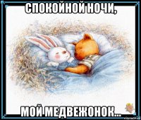 спокойной ночи, мой медвежонок...
