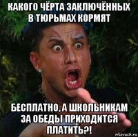 какого чёрта заключённых в тюрьмах кормят бесплатно, а школьникам за обеды приходится платить?!