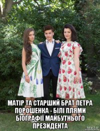  матір та старший брат петра порошенка - білі плями біографії майбутнього президента