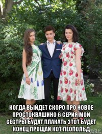  когда выйдет скоро про новое простоквашино 6 серия мои сестры будут плакать этот будет конец прощай кот леопольд