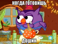 когда готовишь дошик