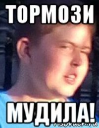тормози мудила!