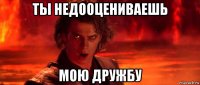ты недооцениваешь мою дружбу