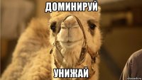доминируй унижай