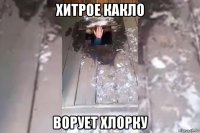 хитрое какло ворует хлорку