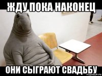 жду пока наконец они сыграют свадьбу