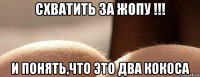 схватить за жопу !!! и понять,что это два кокоса
