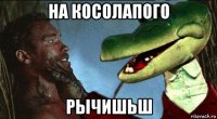 на косолапого рычишьш