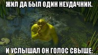 жил да был один неудачник. и услышал он голос свыше:
