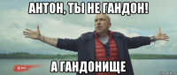 антон, ты не гандон! а гандонище