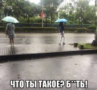  что ты такое? б**ть!