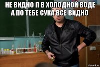 не видно п в холодной воде а по тебе сука все видно 