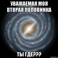 уважаемая моя вторая половинка ты где???