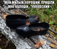 "мой милый, хороший, пришли мне калоши..."чуковский 
