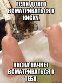 если долго всматриваться в киску, киска начнет всматриваться в тебя.