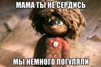 мама ты не сердись мы немного погуляли