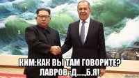  ким:как вы там говорите? лавров :д.....,б.я!