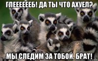 глееееееб! да ты что ахуел? мы следим за тобой, брат!