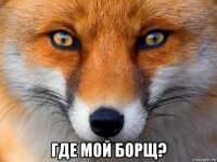  где мой борщ?