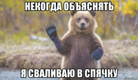 некогда объяснять я сваливаю в спячку
