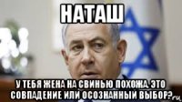 наташ у тебя жена на свинью похожа. это совпадение или осознанный выбор?
