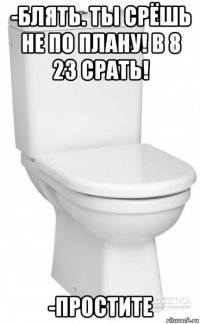 -блять. ты срёшь не по плану! в 8 23 срать! -простите
