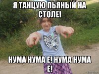 я танцую пьяный на столе! нума нума е! нума нума е!