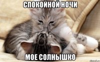 спокойной ночи мое солнышко