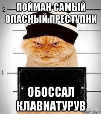 пойман самый опасный преступни обоссал клавиатурув