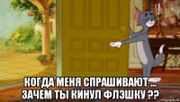  когда меня спрашивают ... зачем ты кинул флэшку ??