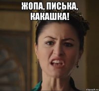 жопа, писька, какашка! 