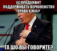 ес продолжит поддерживать верховенство права и мус? та шо вы говорите?