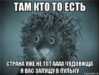 там кто то есть страна уже не тот аааа чудовища я вас запущу в пульку