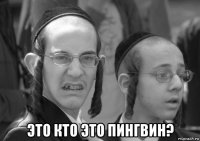  это кто это пингвин?