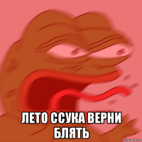  лето ссука верни блять