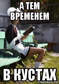 а тем временем в кустах