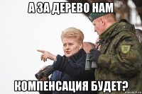 а за дерево нам компенсация будет?