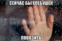 сейчас бы хлебушек повозить