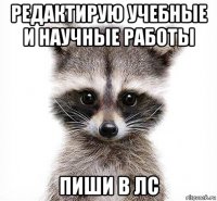 редактирую учебные и научные работы пиши в лс