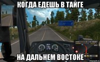 когда едешь в тайге на дальнем востоке