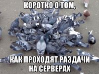 коротко о том, как проходят раздачи на серверах