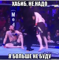 хабиб, не надо я больше не буду