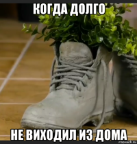 когда долго не виходил из дома